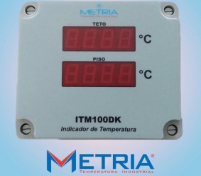 INDICADOR DE TEMPERATURA COM 2 PONTOS DE LEITURA